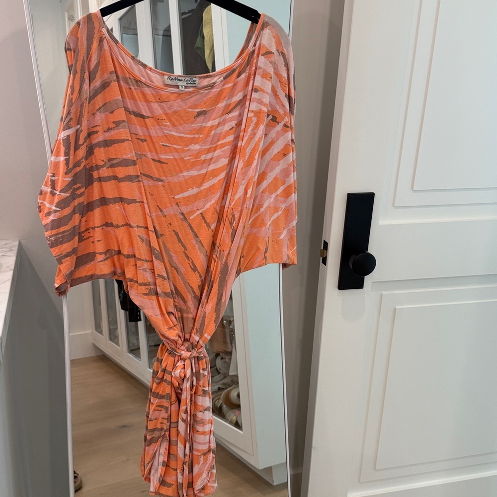 Orange Tie-Waisted Dress